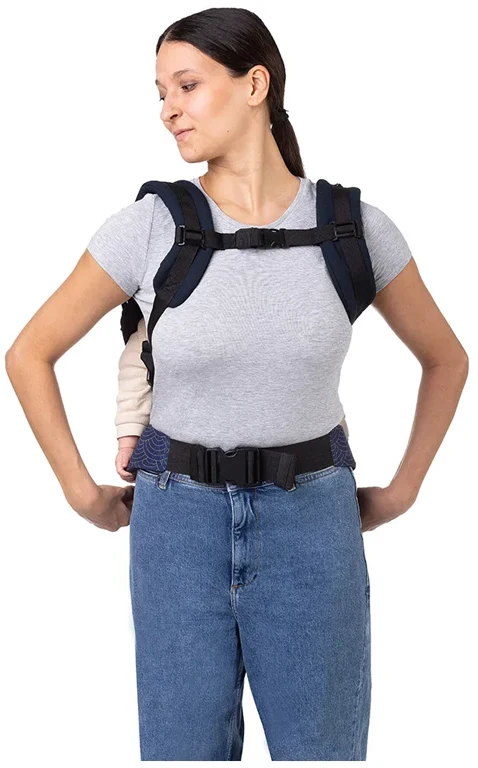 Рюкзак кенгуру MoMi COLLET navy blue